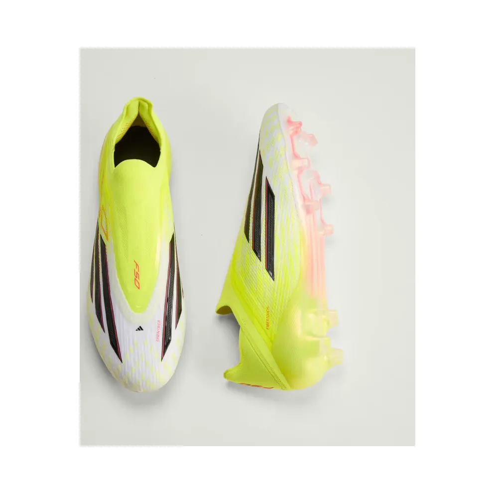 adidas F50 Elite Laceless Firm Ground Football Boots “Team Solar Yellow 2 / Core Black / Lucid Red” (JR6458)