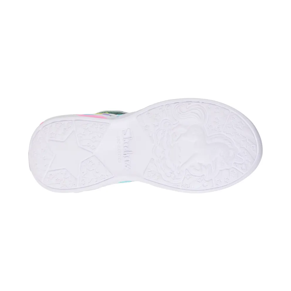 Skechers S-Lights: Unicorn Dreams “Heart Sparkles Sneaker Silver” (303063CSMLT)