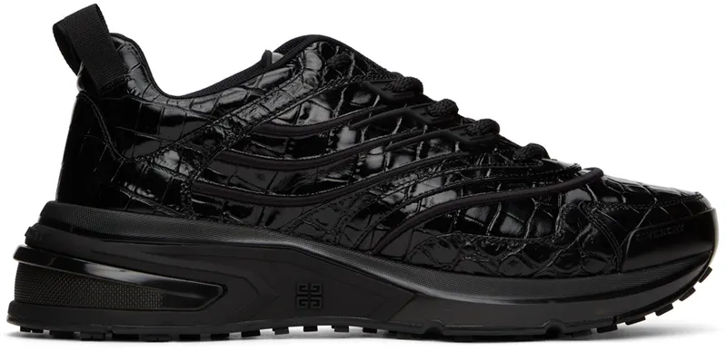 Givenchy Black Croc GIV 1 Sneakers (BH004WH0V8)