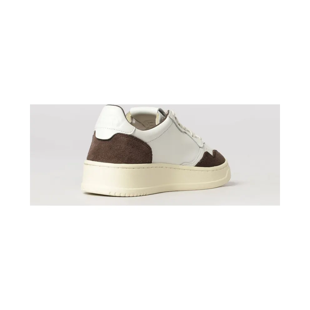 Autry Medalist Low Bicolor Leather with Perforated Toe White 1 (AULWFT19)