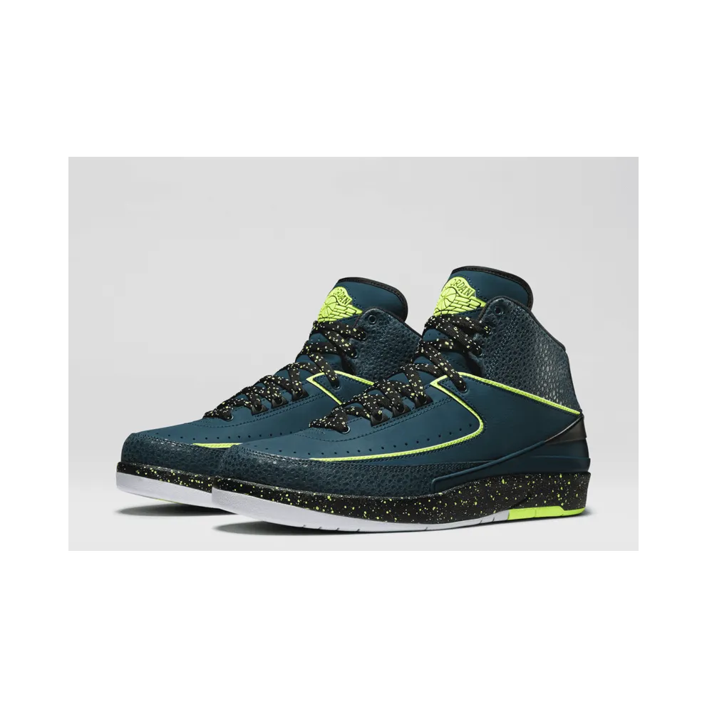 Jordan 2 Retro Nightshade Nightshade/Volt Ice-Black-Pure Platinum (385475-303)