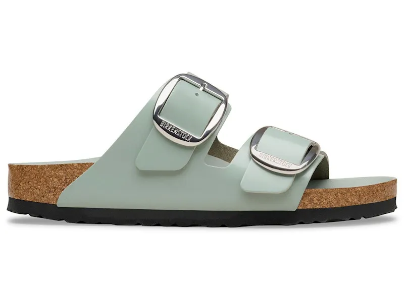 Birkenstock Arizona Big Buckle Natural Leather Patent High-Shine Pure Sage (1031882)