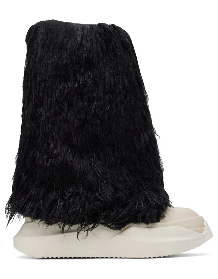 Rick owens Black Faux-Fur 911 BLACK/MILK/MILK (DU02B4814 FF)