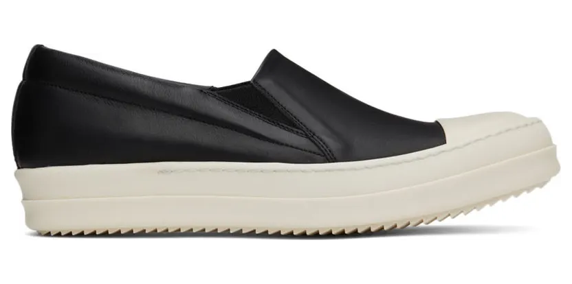 Rick Owens Black Leather Boat (RU01B1892 LPO)