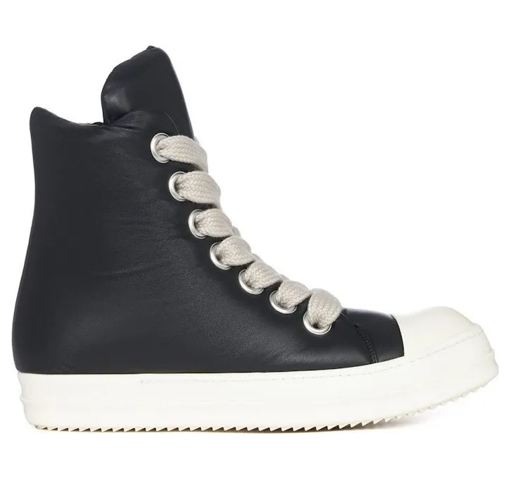 Rick Owens DRKSHDW Hollywood Jumbo Lace High Peached Lambskin Black Milk (RU01E5892-LLPPW2-911)