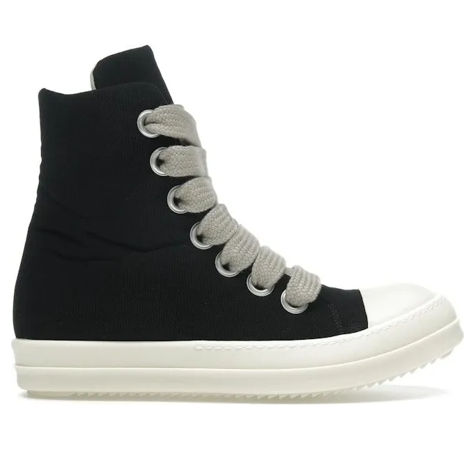 Rick Owens DRKSHDW Hollywood Jumbo Lace Puffer High Top Black Milk (DU01E3818 MUW2 911)