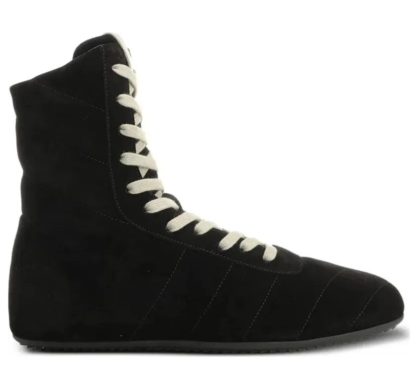 Rick Owens High-Top- mit Chevron-Steppung – Black (RU02F4879)