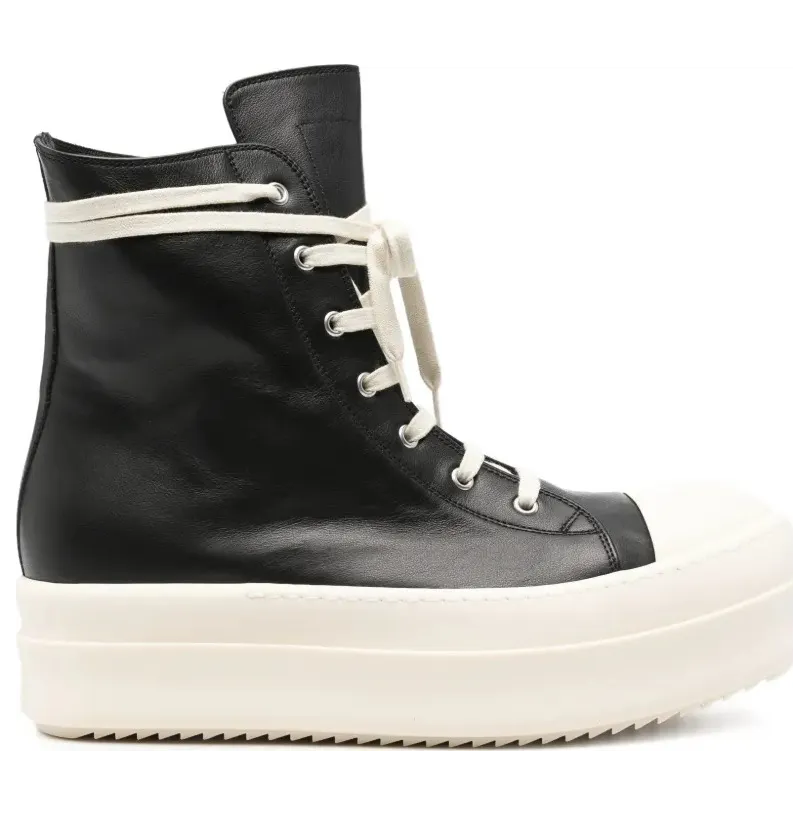 Rick Owens High-Top- mit Plateau – Black (RU02F4859LCO)