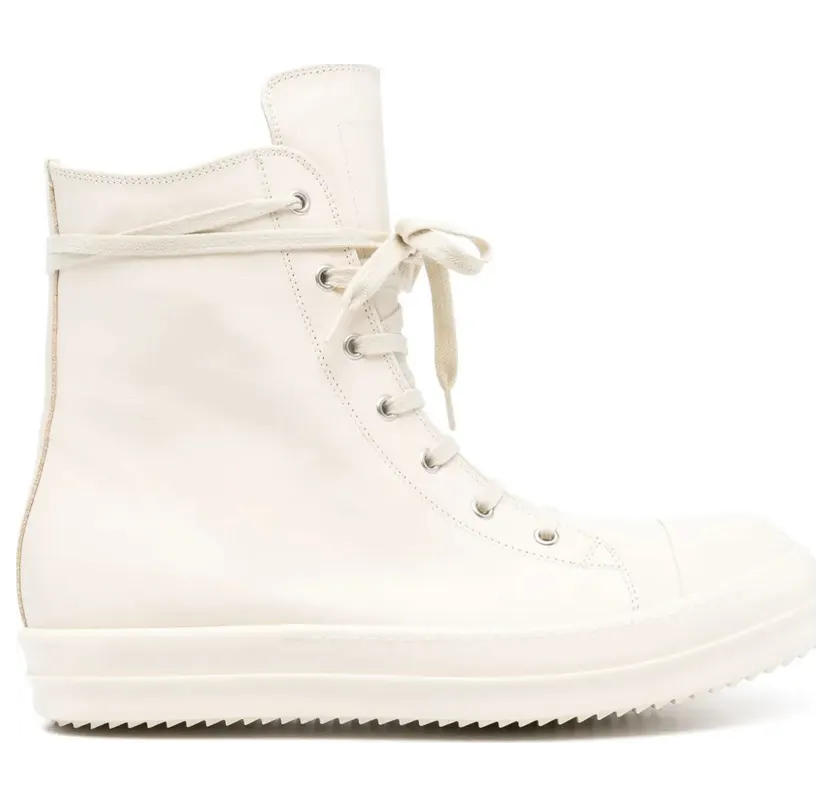 Rick Owens High-Top- mit Schnürung – White (RU01E5890LCO)