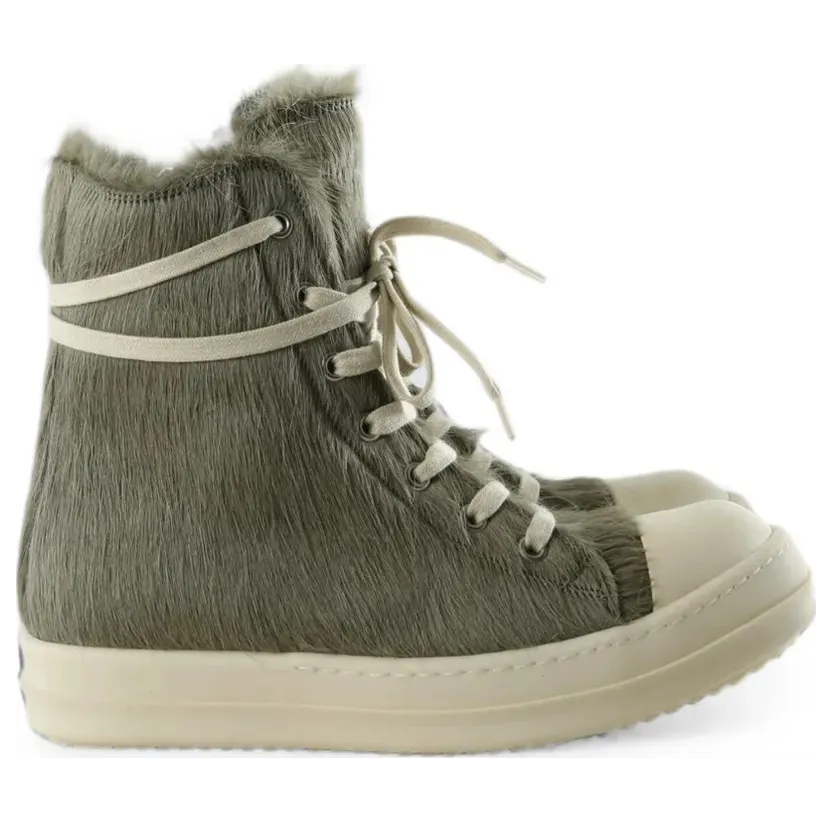 Rick Owens High-top with bont-textuur – Green (RP02F5890LHL)