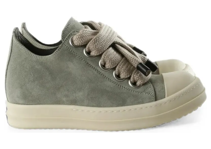 Rick Owens Jumbolace leren with oversized veters – Green (RP02F5883LVSW2)