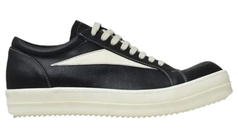 Rick Owens Leather Jumbolace Low Sneaks Milk (RO01E7883 LLPPW2 1111)
