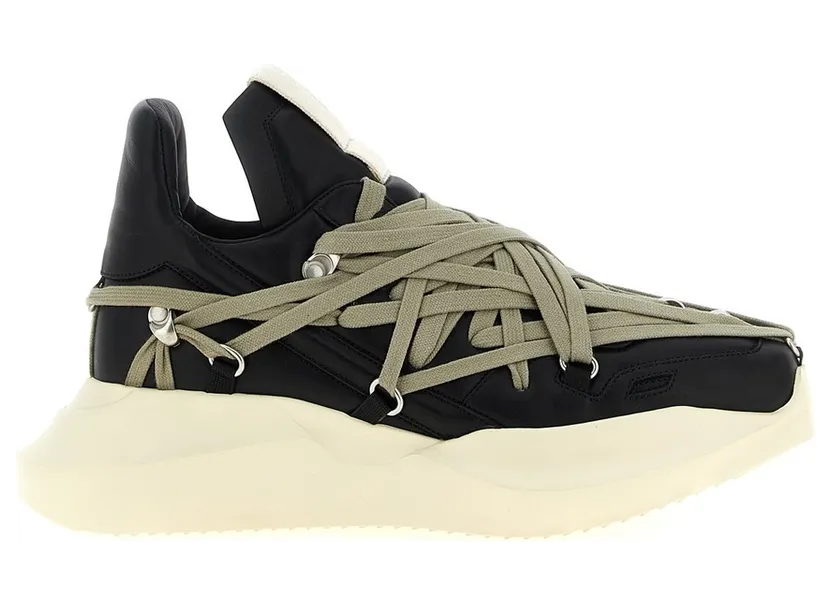 Rick Owens Megalace Geth Runner “Black” (RU02E1812LCOW1981)