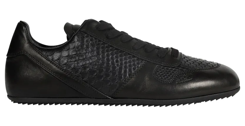 Rick Owens Minimal Sneaks Black Python Leather (RR01F2889-LBHPYX-999)