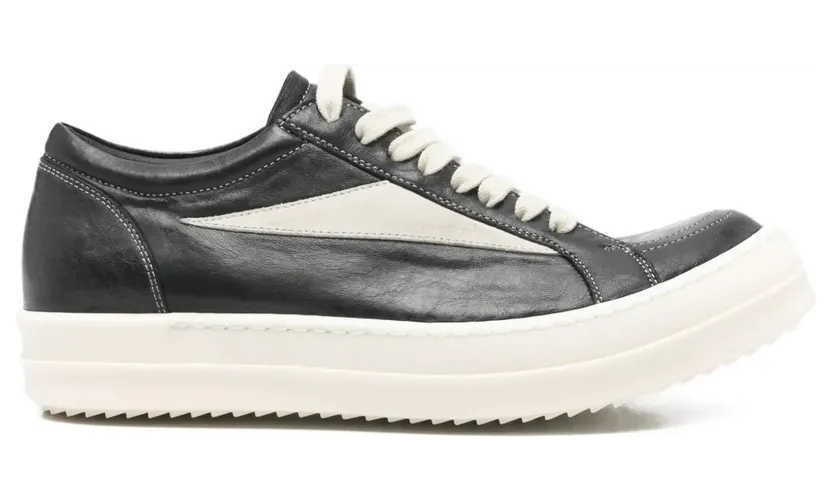 Rick Owens Vintage leren low-top – Black (RP01F6888LBELVS)