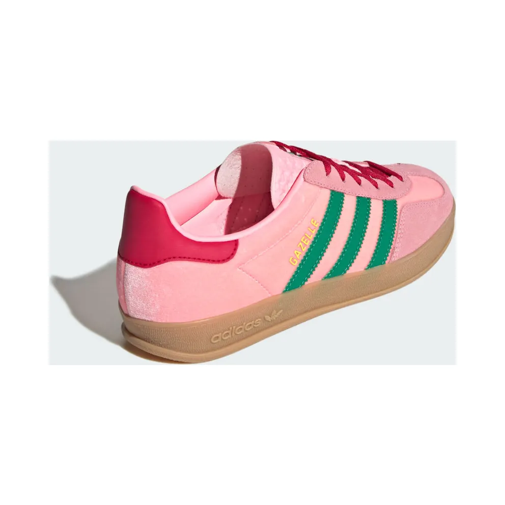 Adidas Gazelle Indoor Court Green / Glow Pink / Gum (JI2713)