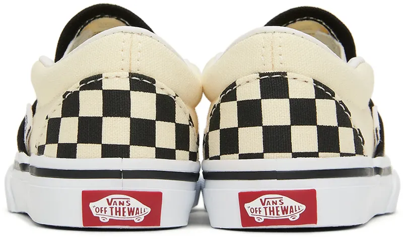 Vans Baby Black & Off-White Checkerboard Classic Slip-On (VN000EX8BWW1)