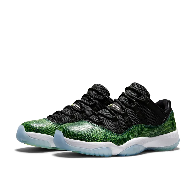 Air Jordan Nike AJ XI 11 Retro Low Green Snakeskin (528895-033)