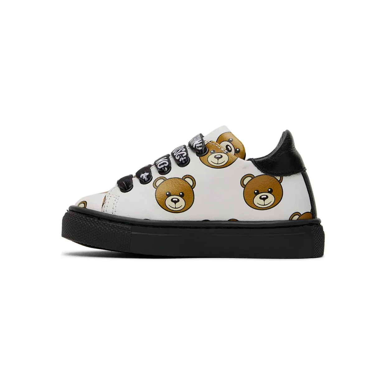 Moschino Baby White Teddy Print Sneakers (71683) (3)