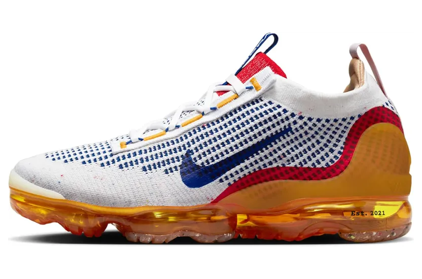 Nike Air Vapormax 2021 Pressure – “Wit / Yellow Ochre / University Red / Old Royal” (DQ8963-101)