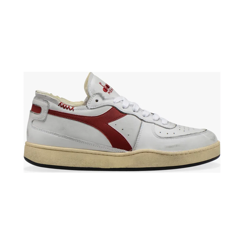 Diadora Mi Basket Row Cut White / Garnet (201.176282-C7114)