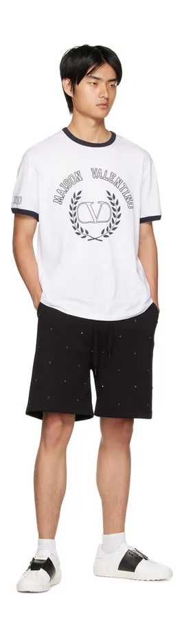 Valentino Garavani White & Black Open A01 BIANCO/NERO/BIAN (1Y0S0830BLU) (5)