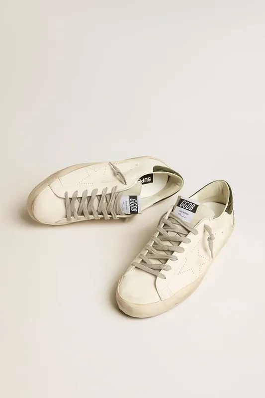 Golden Goose Men’S Bio-Based Super-Star With Perforated Star And Green Heel Tab (GMF00262.F005227.10802) (2)