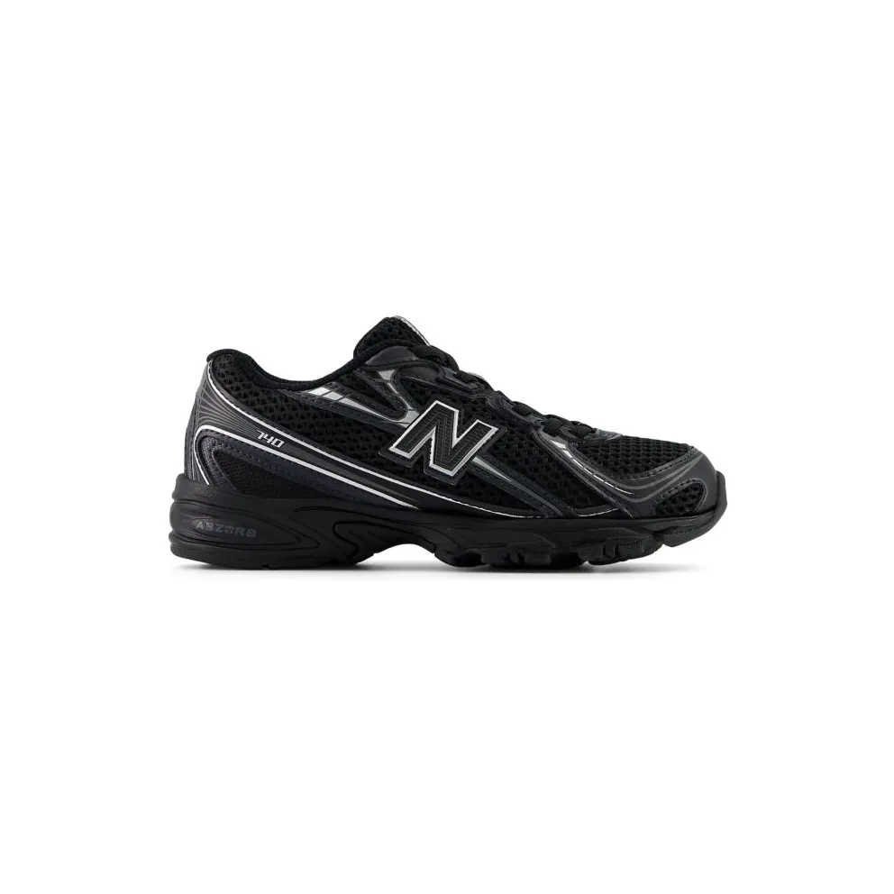 New Balance 740 Bungee Lace Black Grey Silver (PZ740BM)