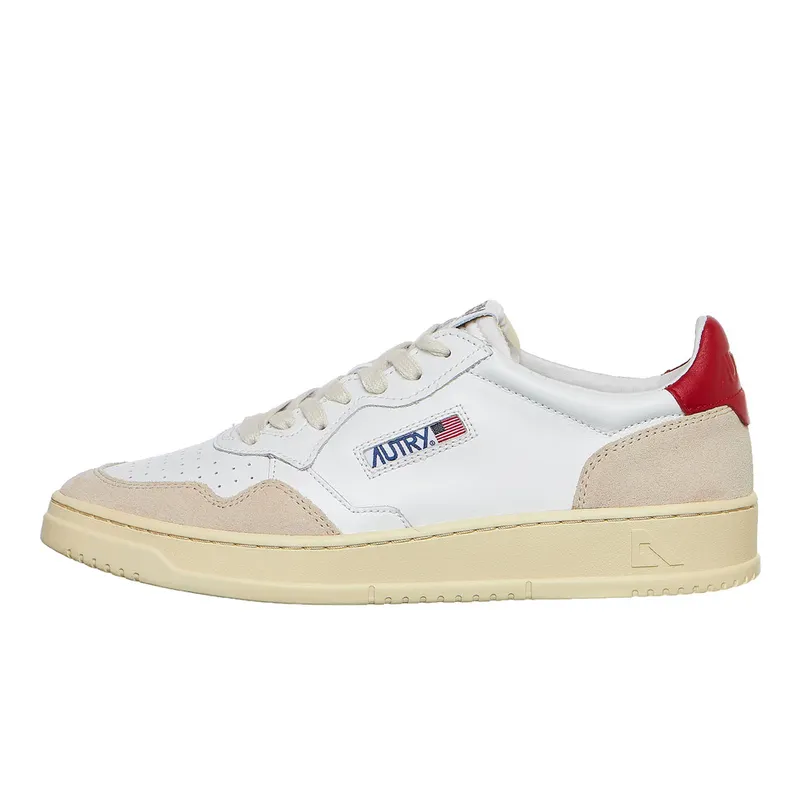 Autry Medalist Low White / Red (AULMLS43)