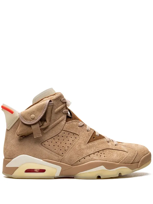 Jordan x Travis Scott Air Jordan 6 Retro SP British Khaki Promo Sample Sneakers – Nude (DH0690)