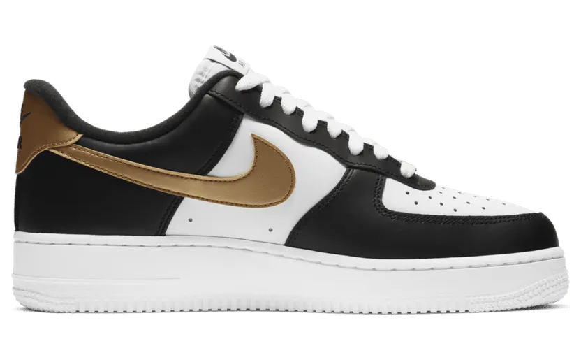 Nike Air Force 1 ’07 ‘Black Gold’ Black/White/Metallic Gold (CZ9189-001)