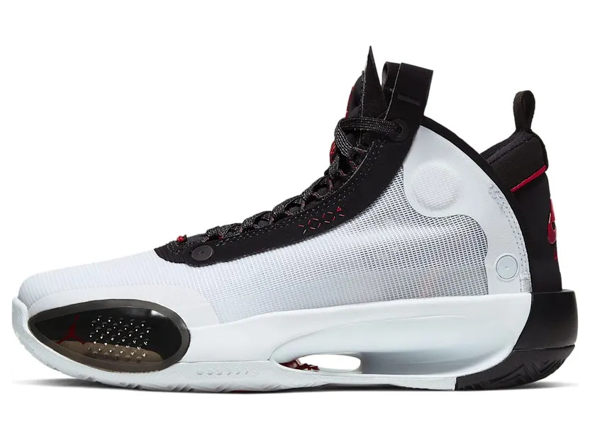 Jordan XXXIV “White / Black / University Red” (BQ3384-100)