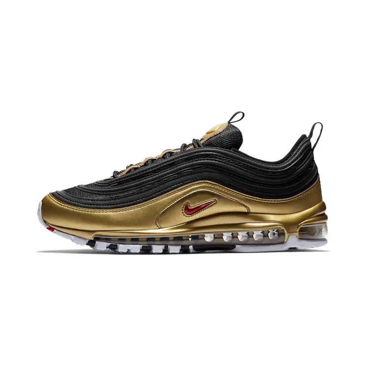Nike Air Max 97 QS “Black / Metallic Gold / White / Varsity Red” (AT5458-002)