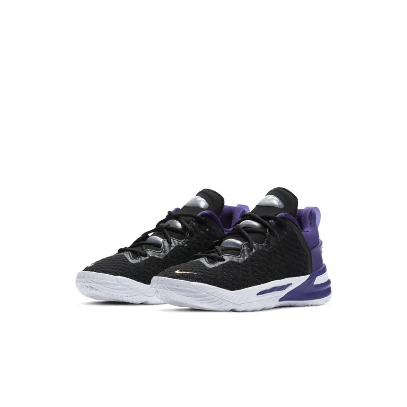 Nike LeBron 18 PS ‘Lakers’ Black/Metallic Gold/Court Purple/White (CT4710-004)