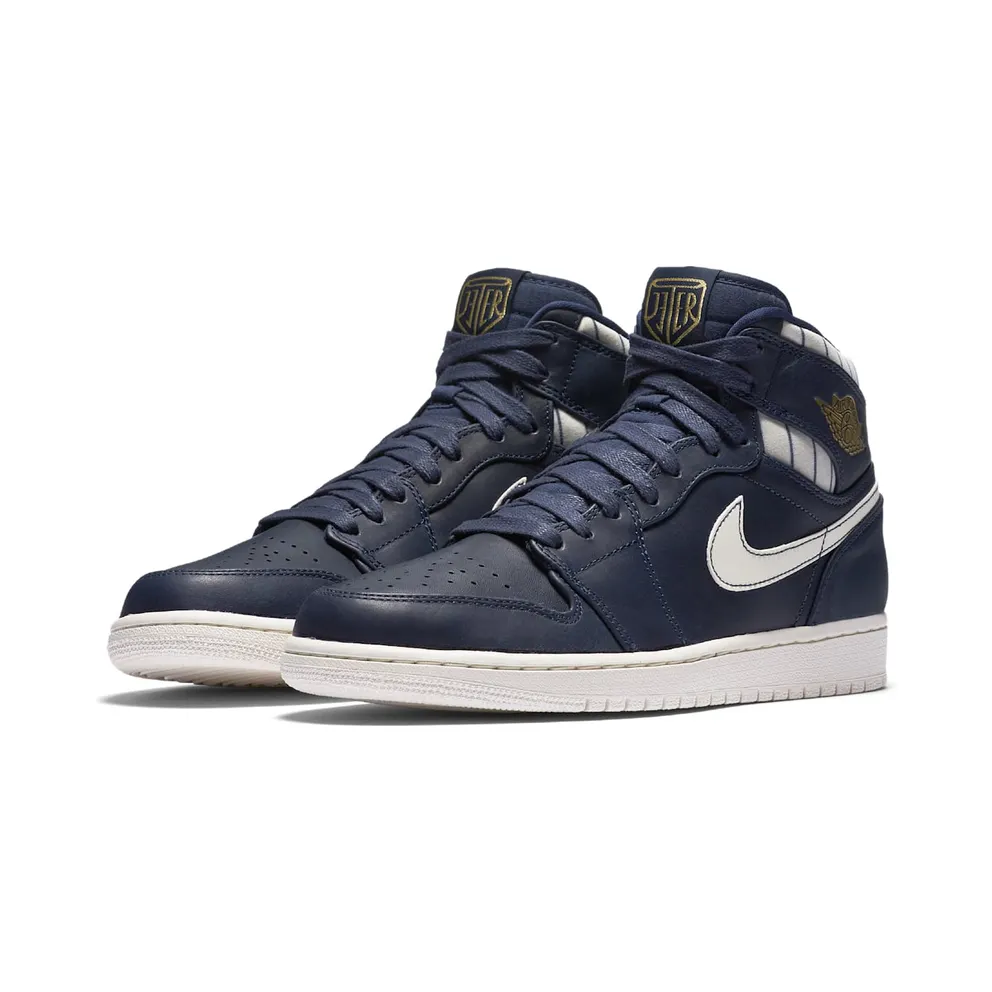 Jordan 1 Retro Jeter RE2PECT Midnight Navy/Metallic Gold-Sail (715854-402)