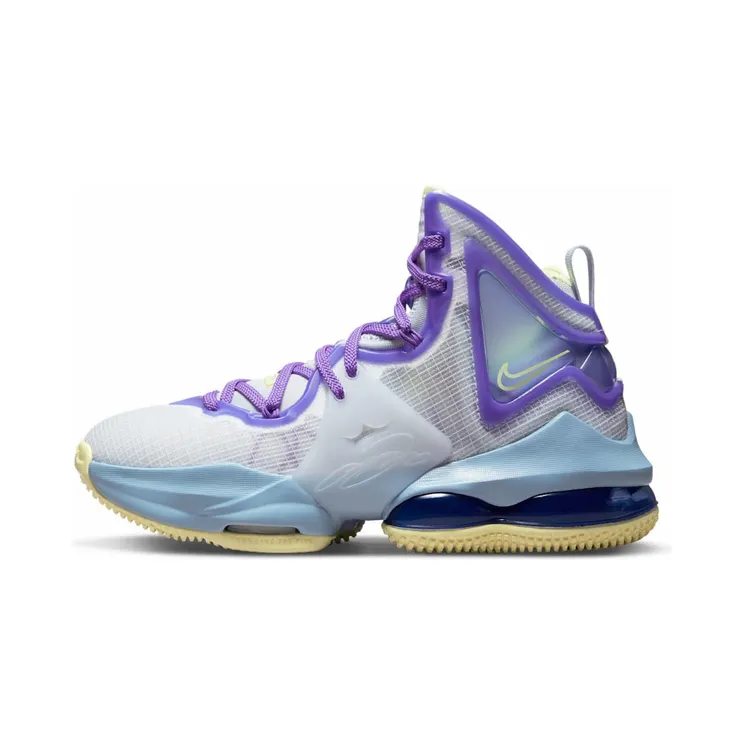 Nike LeBron 19 “Aura / Worn Blue / Psychic Purple / Citron Tint” (DD0418-412)