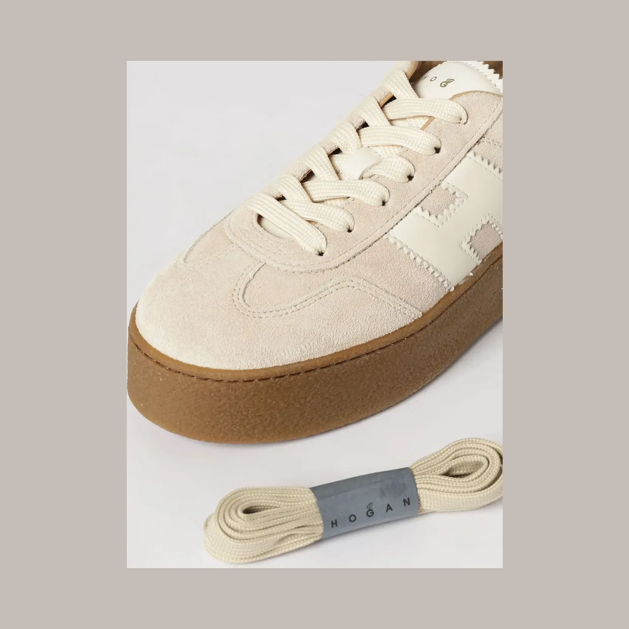 Hogan Cool H698 Suede Sneakers Nude (HXW6980FB60UL60MB3) (2)