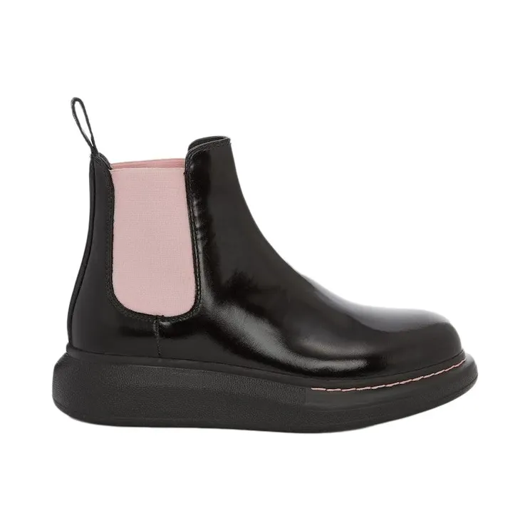 Alexander McQueen Hybrid Chelsea Boot Black Sugar Pink (586398WHX521123)