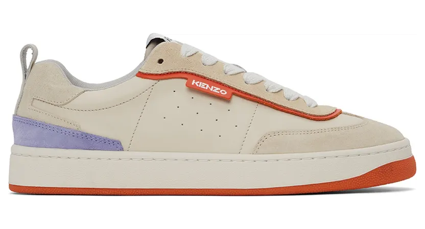Kenzo White & Green Kourt 80 Sneakers (FC55SN174L64)
