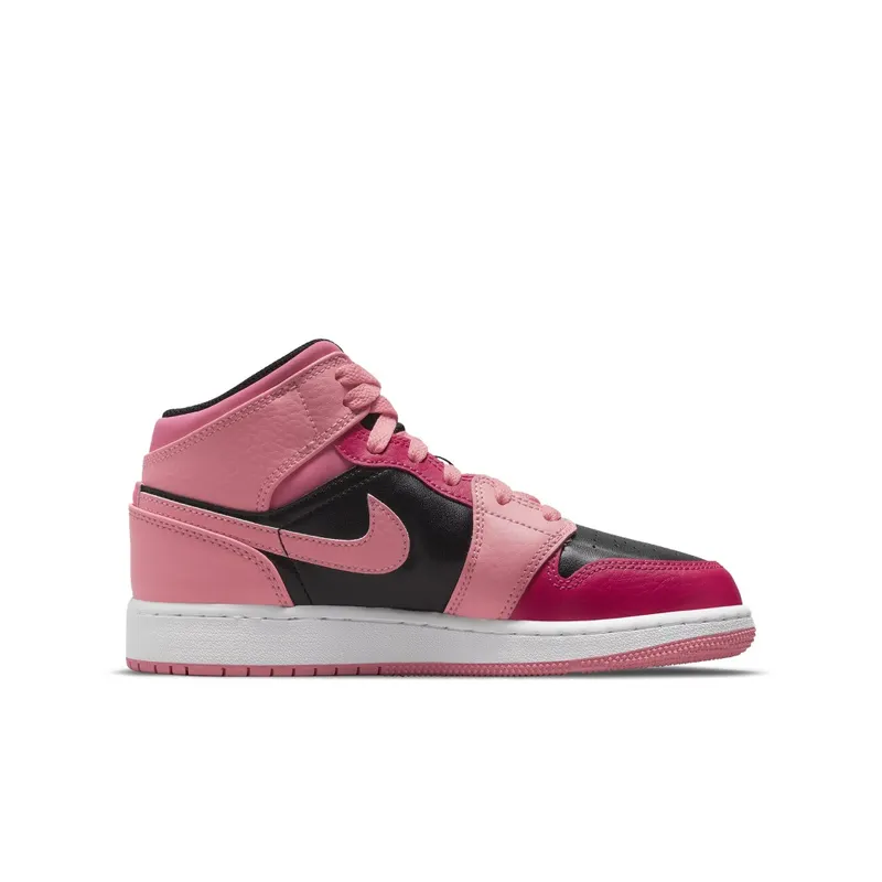 Air Jordan 1 Mid Coral Rush Pink (GS) (554725-662)