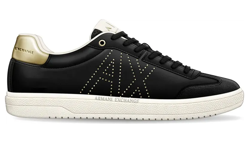 Armani Exchange Sneakers mit perforiertem Logo – Weiß (XW002791AF26936)