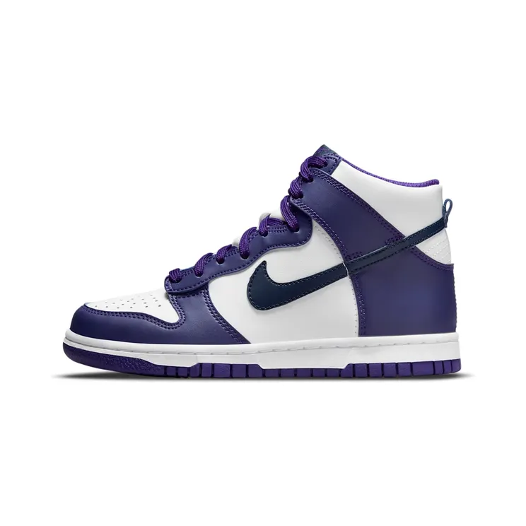 Nike Dunk High Electro Purple Midnght Navy (GS) “White / Electro Purple / Midnight Navy” (DH9751-100)