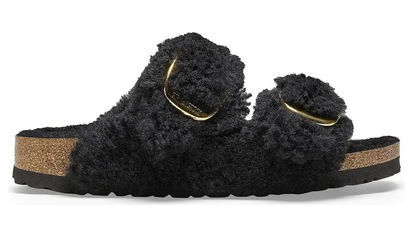 Birkenstock Arizona Big Buckle Shearling Black Gold (1025901)