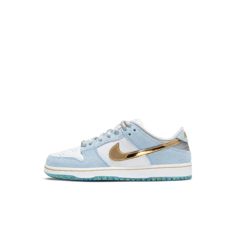 Nike SB Dunk Low Sean Cliver (PS) Ice Blue/White-Metallic Gold-Metallic Silver (DJ2519-400)