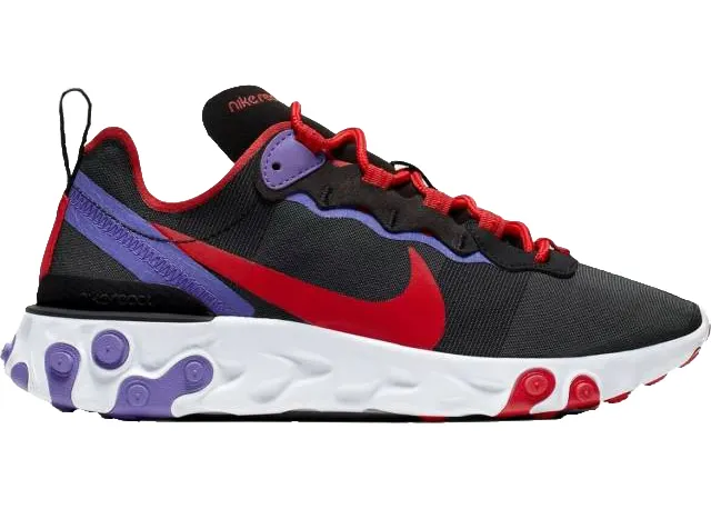 Nike React Element 55 Black University Red (W) Black/University Red/Purple (CQ9903-001)