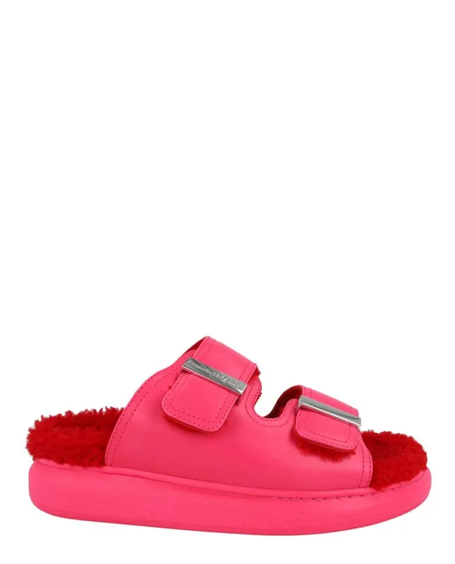 Alexander McQueen Oversized Hybrid Slides Pink Silver (676728-WHXYB-6894)