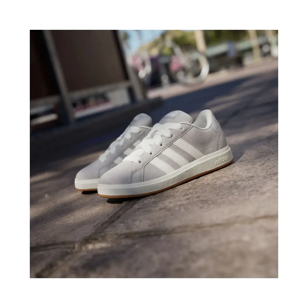 Adidas Grand Court 00s Kids Grey Two / Off White / Gum (JH6179)