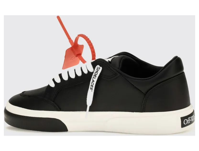 Off-White Vulcanized Grained Calfskin Sneakers with Arrow Logo Black (M293C9L0021001) (2)