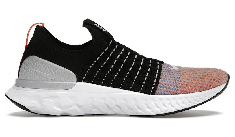 Nike React Phantom Run Flyknit 2 Black Team Orange (DQ7647-001)