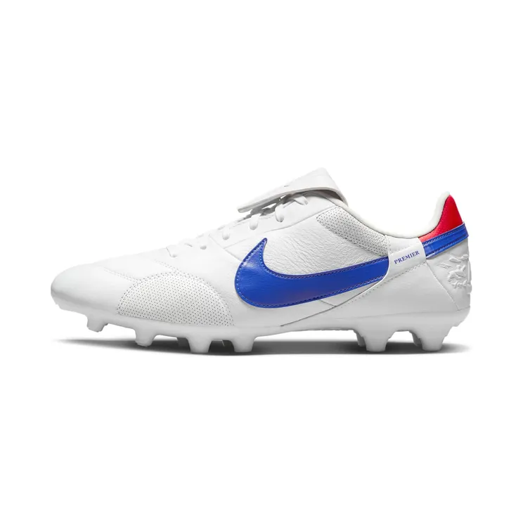 Nike Premier 3 FG “White / University Red / Game Royal” (AT5889-146)